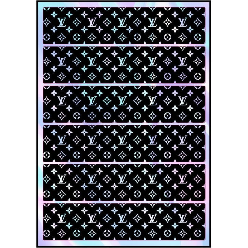 MOTOSİKLET LV DESENLİ HOLOGRAM ÇOKLU STİCKER