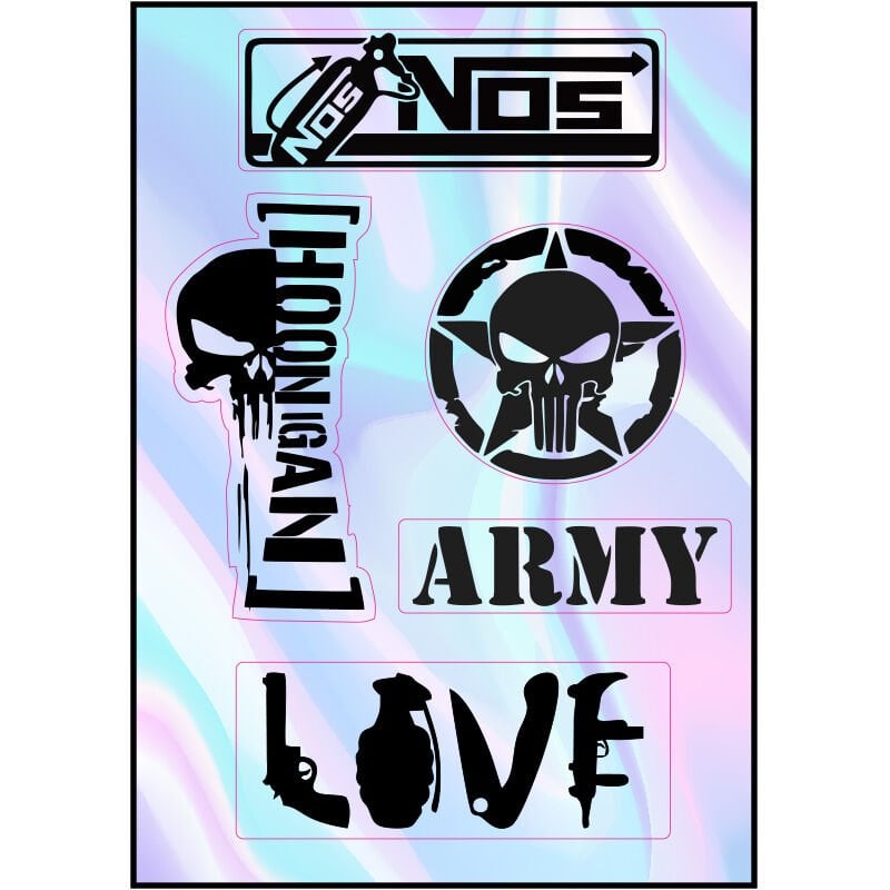 MOTOSİKLET HOLOGRAM ÇOKLU STİCKER