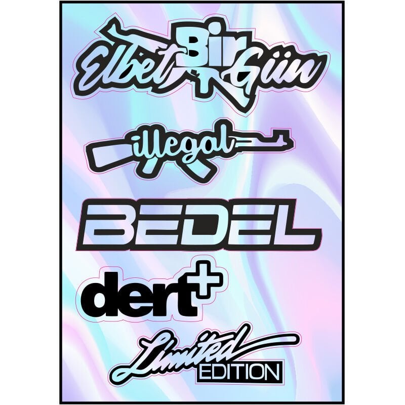 MOTOSİKLET HOLOGRAM ÇOKLU STİCKER