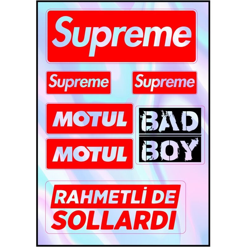 MOTOSİKLET HOLOGRAM ÇOKLU STİCKER