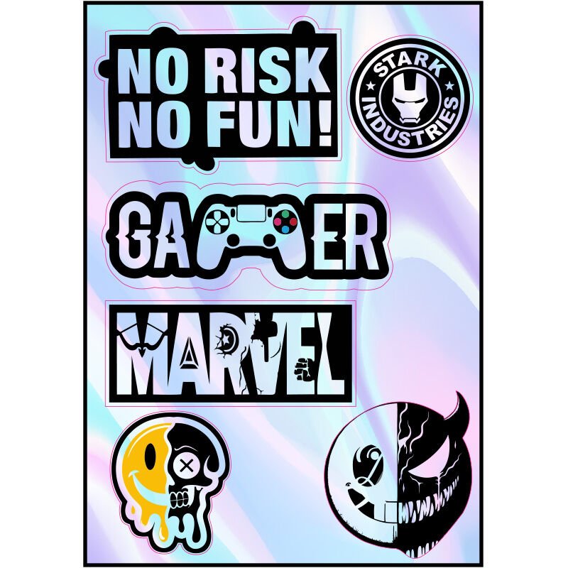 MOTOSİKLET HOLOGRAM ÇOKLU STİCKER