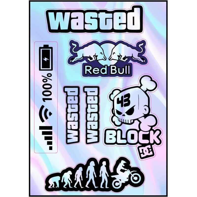 MOTOSİKLET HOLOGRAM ÇOKLU STİCKER