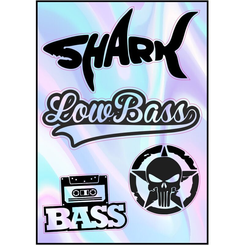 MOTOSİKLET HOLOGRAM ÇOKLU STİCKER