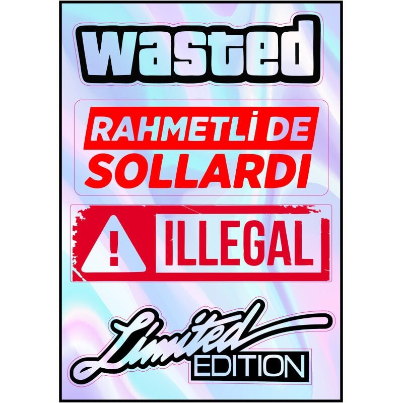 MOTOSİKLET HOLOGRAM ÇOKLU STİCKER