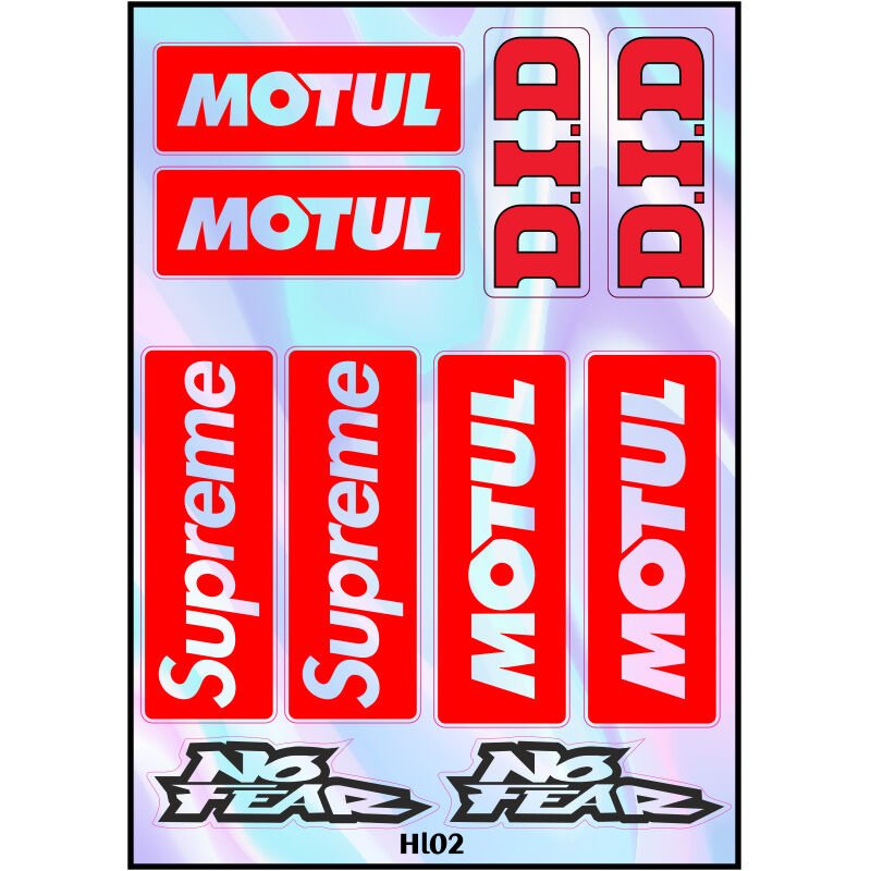 MOTOSİKLET MOTUL SUPREME HOLOGRAM ÇOKLU STİCKER