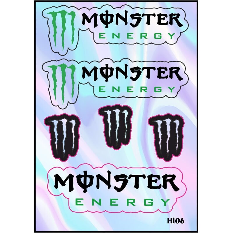 MOTOSİKLET MONSTER HOLOGRAM ÇOKLU STİCKER