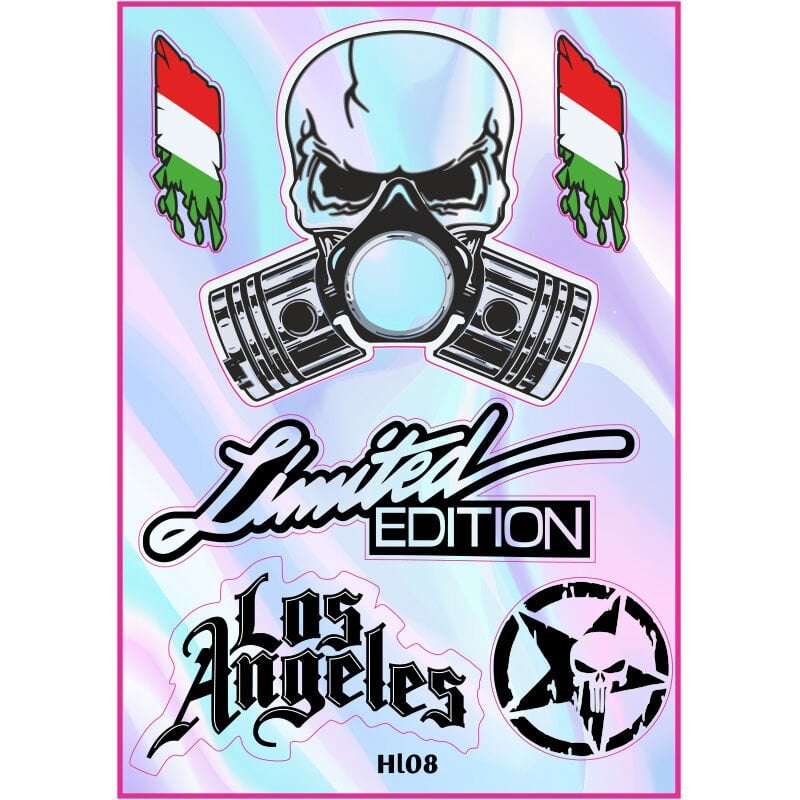 MOTOSİKLET MONSTER HOLOGRAM ÇOKLU STİCKER