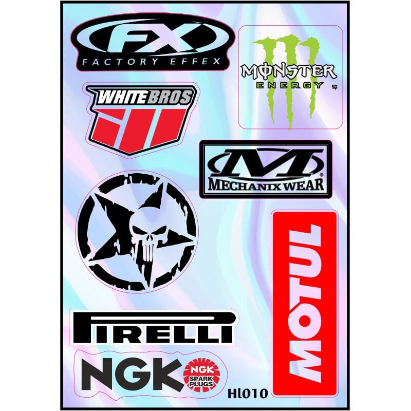 MOTOSİKLET MONSTER HOLOGRAM ÇOKLU STİCKER