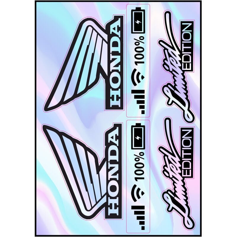 MOTOSİKLET HONDA UYUMLU HOLOGRAM ÇOKLU STİCKER