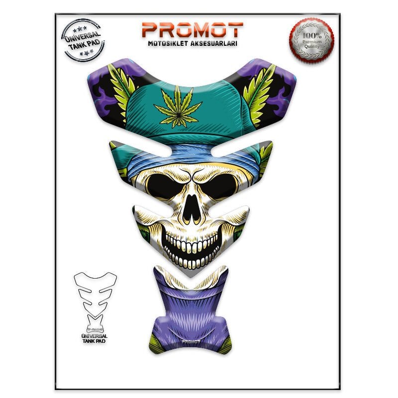 Universal Motosiklet Tank Pad 3D Sticker 0240