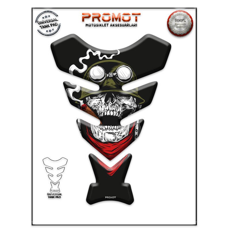 Universal Motosiklet Tank Pad 3D Sticker 0247