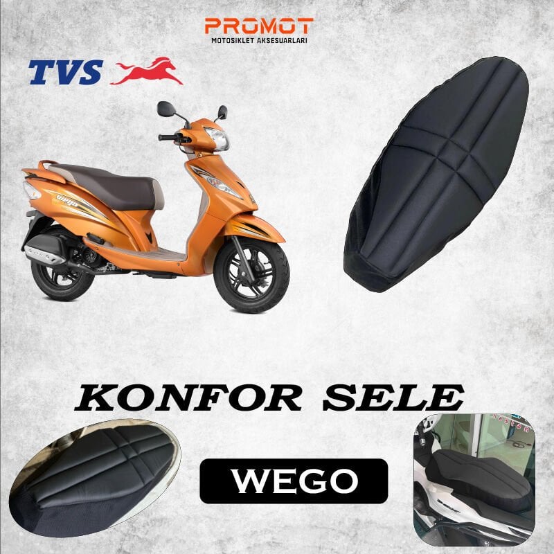 TVS WEGO UYUMLU KONFOR SELE FİLELİ HAVA DESTEKLİ KOLTUK KILIFI