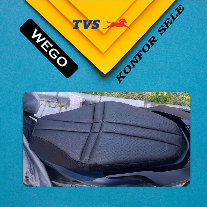 TVS WEGO UYUMLU KONFOR SELE FİLELİ HAVA DESTEKLİ KOLTUK KILIFI