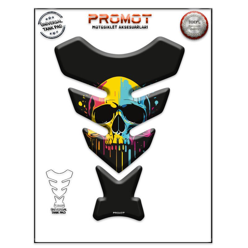 Universal Motosiklet Tank Pad 3D Sticker 0280