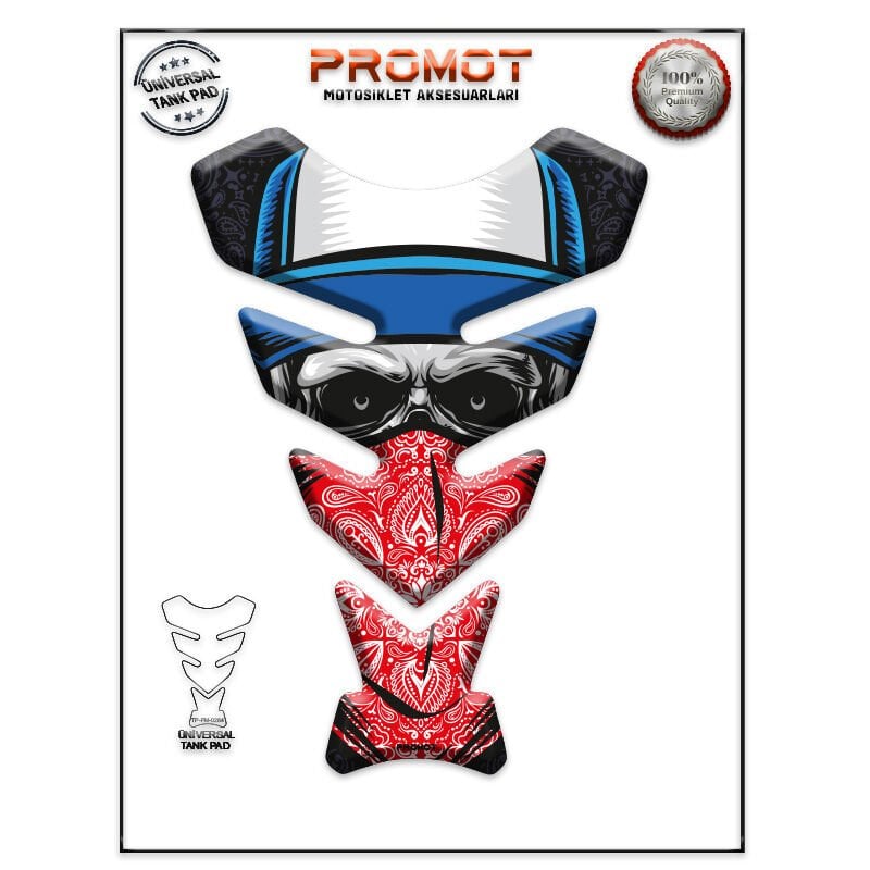 Universal Motosiklet Tank Pad 3D Sticker 0284