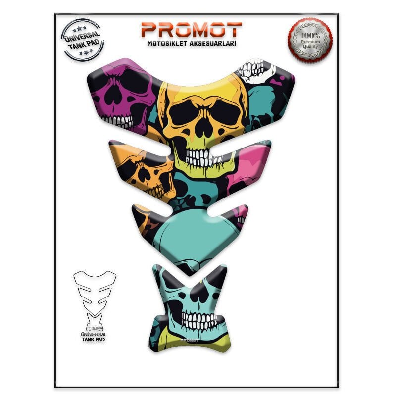 Universal Motosiklet Tank Pad 3D Sticker 0285