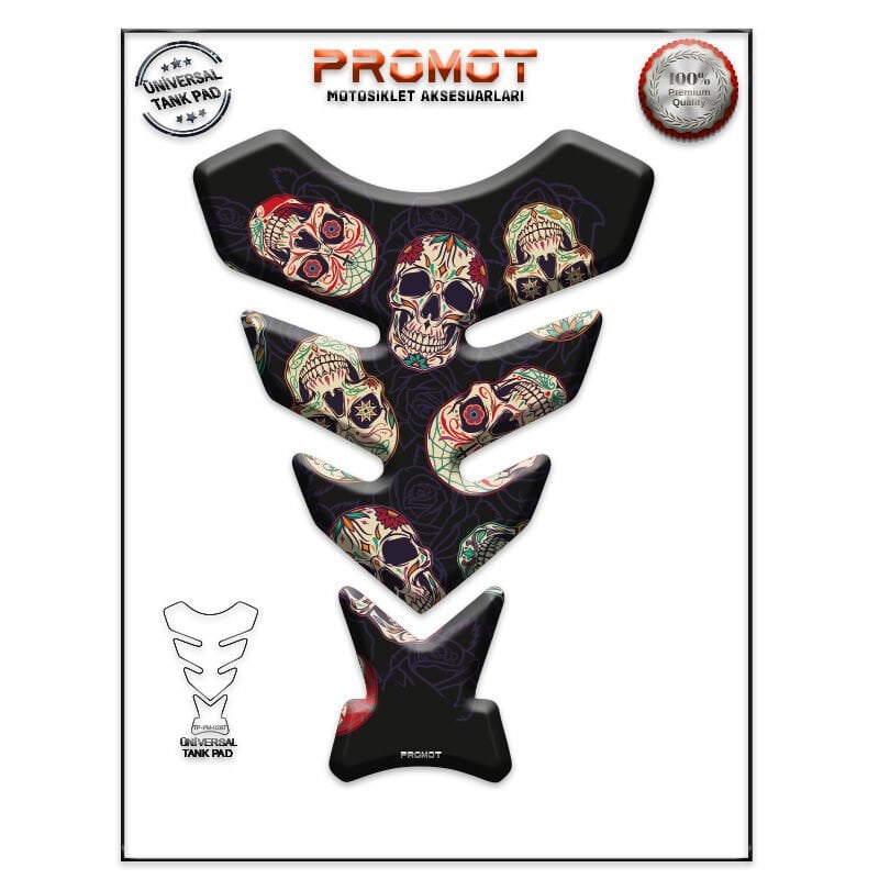 Universal Motosiklet Tank Pad 3D Sticker 0287