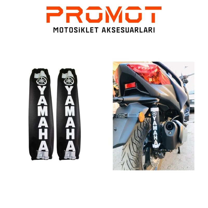 YAMAHA UYUMLU AMORTİSÖR KILIFI REFLEKTÖRLÜ BEYAZ
