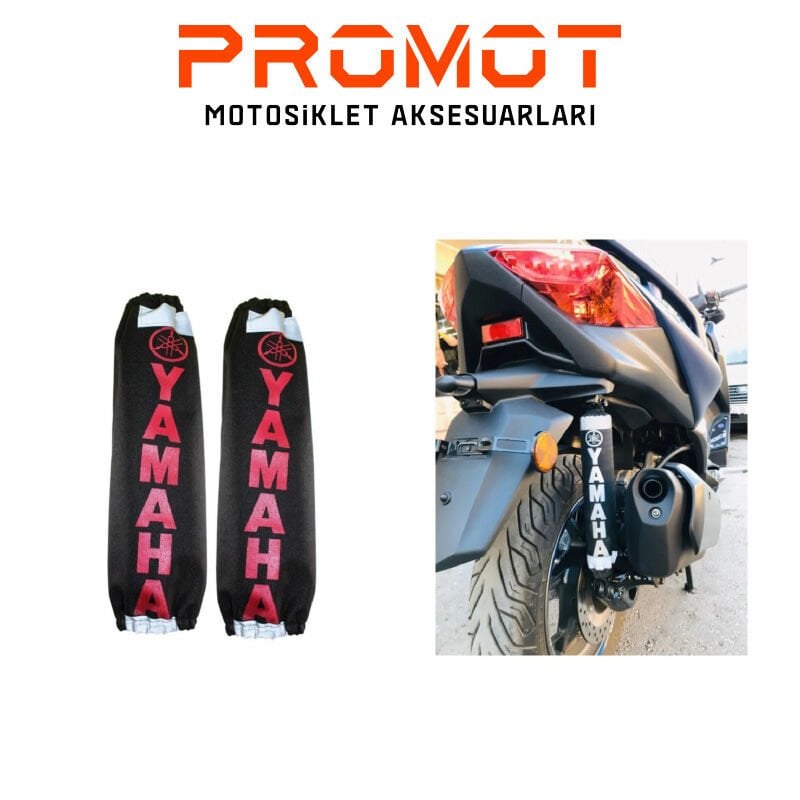 YAMAHA UYUMLU AMORTİSÖR KILIFI REFLEKTÖRLÜ KIRMIZI