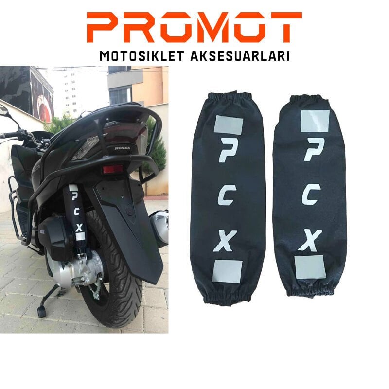 PCX UYUMLU AMORTİSÖR KILIFI REFLEKTÖRLÜ BEYAZ