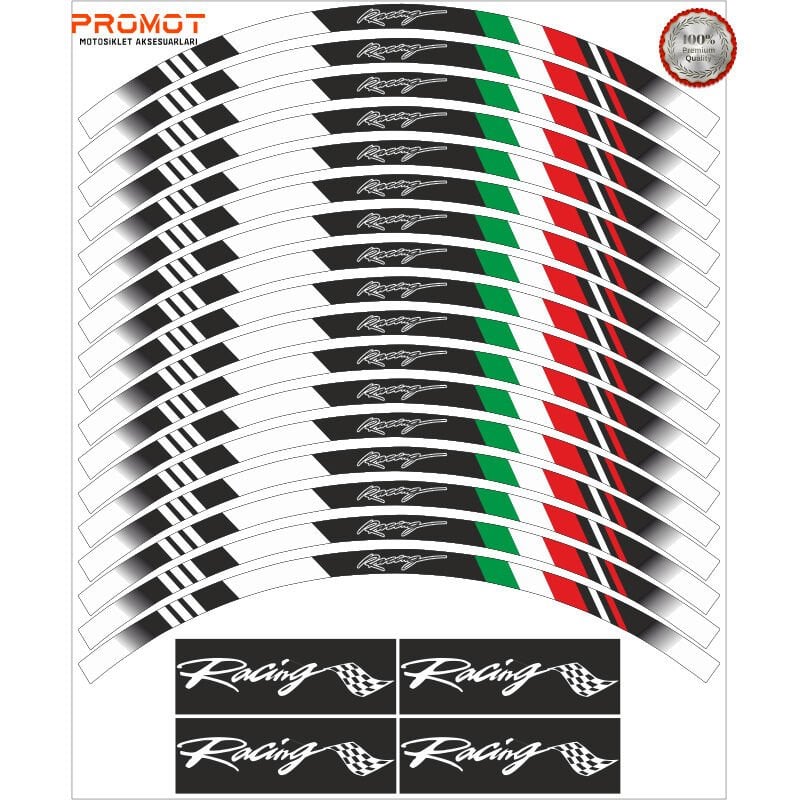 ITALY TASARIM MOTOSİKLET JANT ŞERİDİ MODEL 4