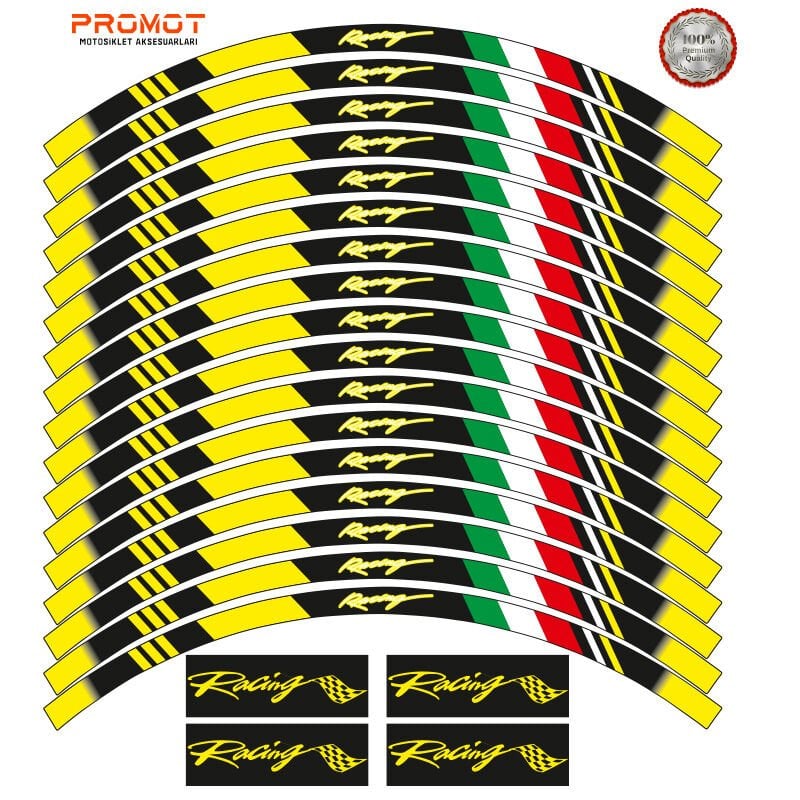 ITALY TASARIM MOTOSİKLET JANT ŞERİDİ MODEL 6