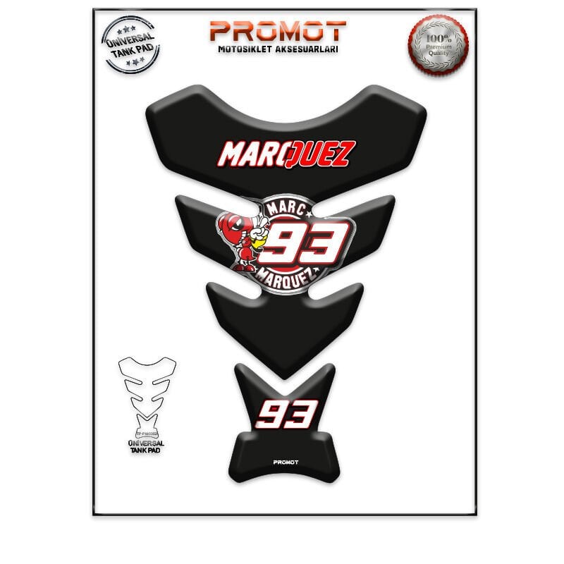 Universal Motosiklet Tank Pad 3D Sticker 0352