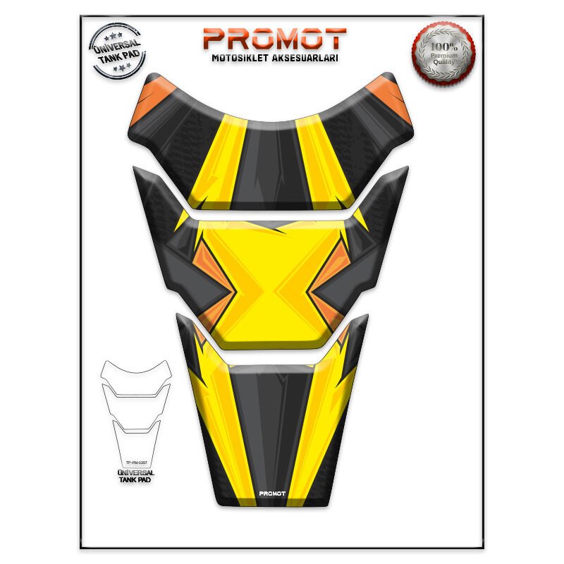 Universal Motosiklet Tank Pad 3D Sticker 0357