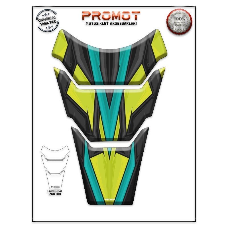 Universal Motosiklet Tank Pad 3D Sticker 0358