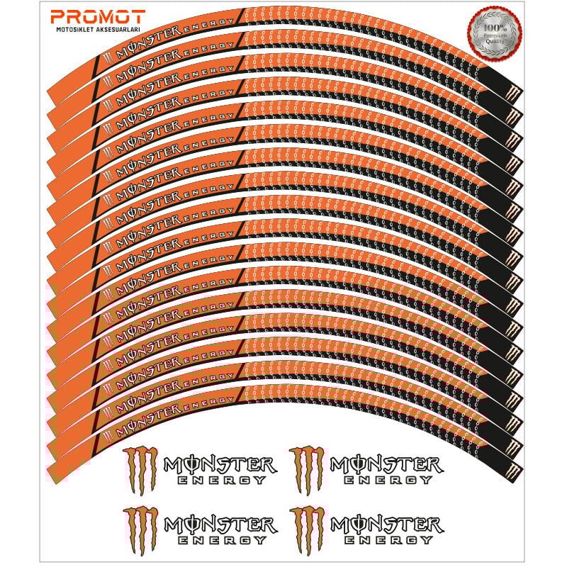 MONSTER TASARIM MOTOSİKLET JANT ŞERİDİ MODEL 1