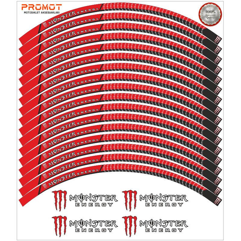 MONSTER TASARIM MOTOSİKLET JANT ŞERİDİ MODEL 2
