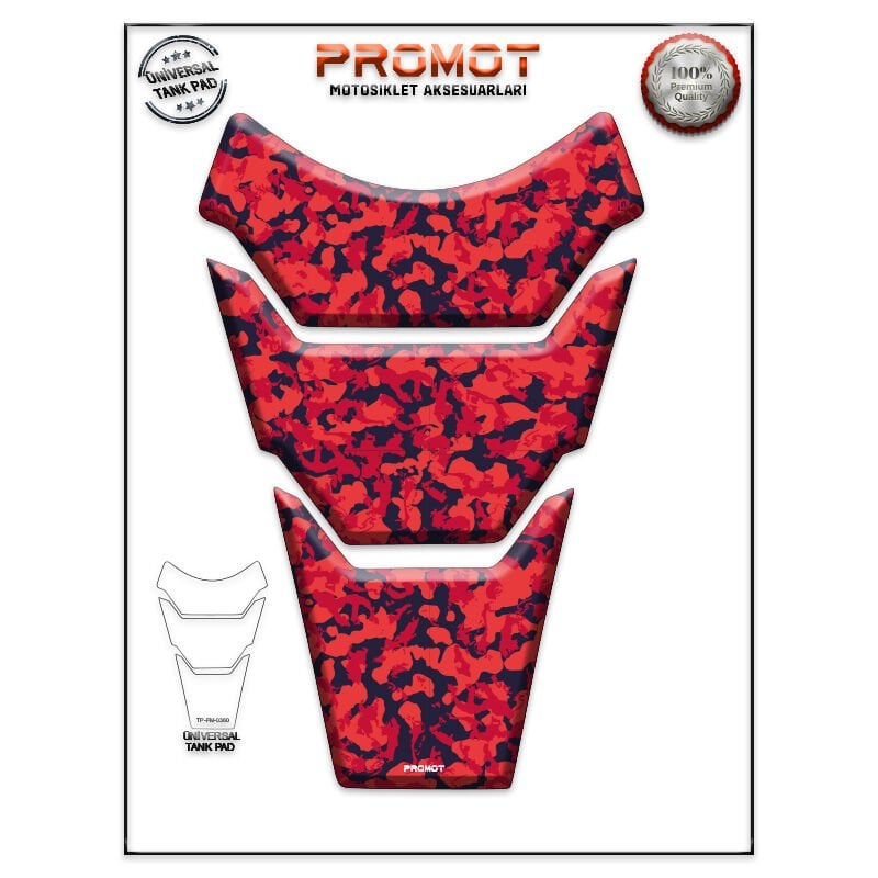 Universal Motosiklet Tank Pad 3D Sticker 0360