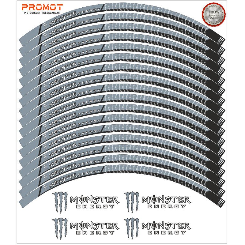 MONSTER TASARIM MOTOSİKLET JANT ŞERİDİ MODEL 3