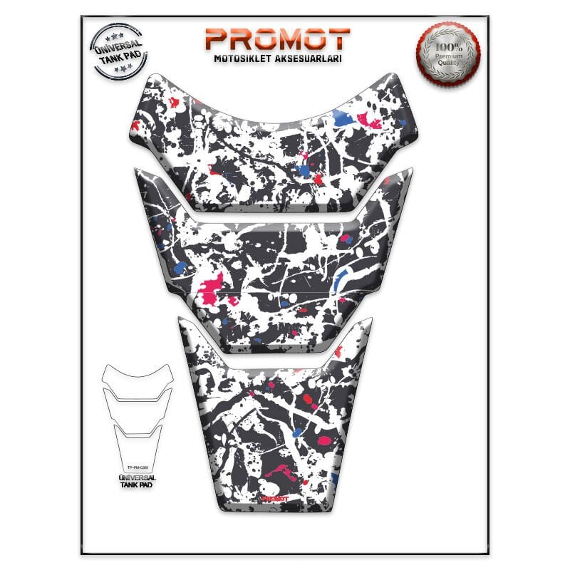 Universal Motosiklet Tank Pad 3D Sticker 0361