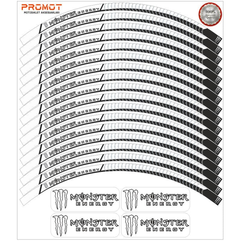 MONSTER TASARIM MOTOSİKLET JANT ŞERİDİ MODEL 4