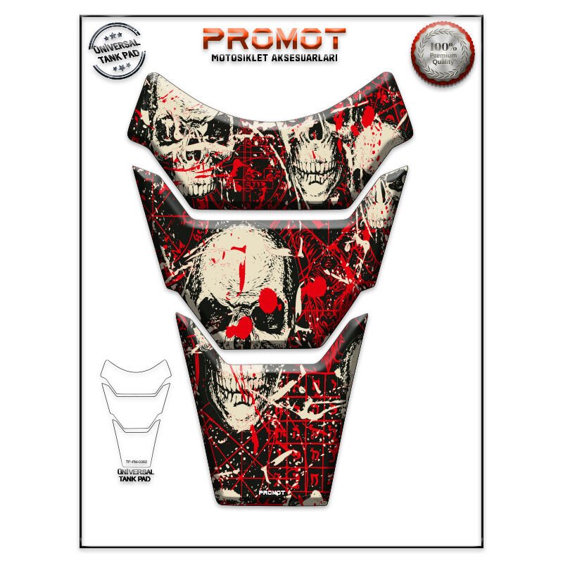 Universal Motosiklet Tank Pad 3D Sticker 0362