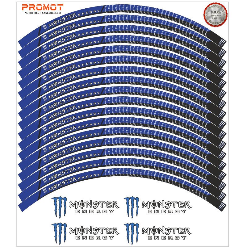 MONSTER TASARIM MOTOSİKLET JANT ŞERİDİ MODEL 6