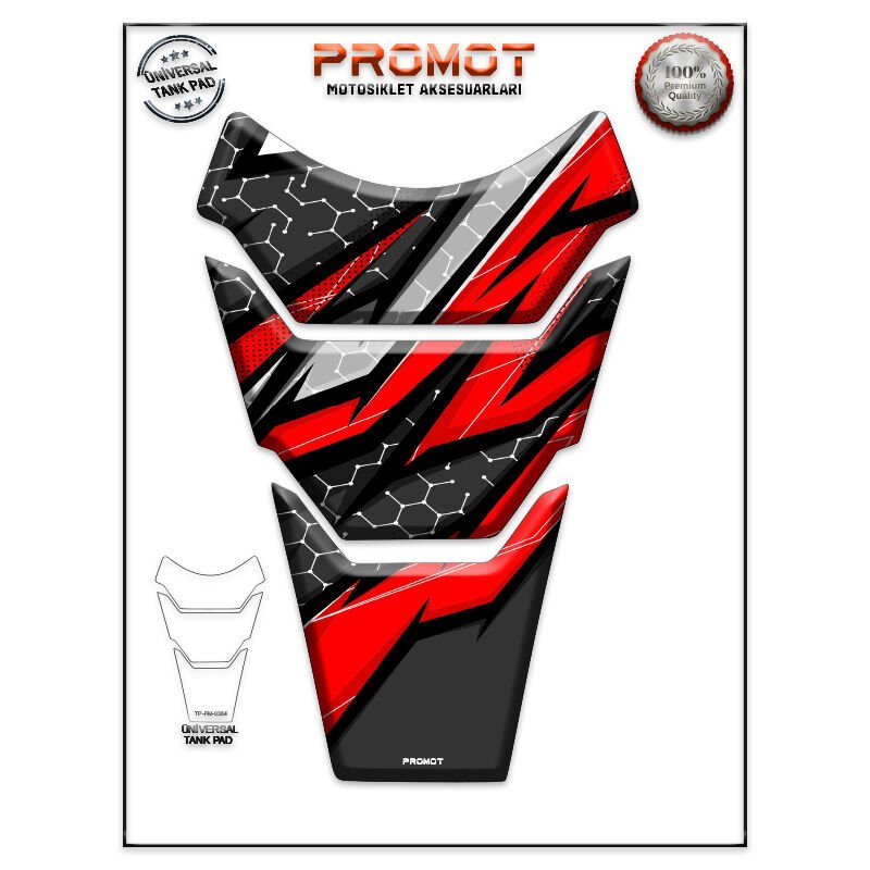 Universal Motosiklet Tank Pad 3D Sticker 0364