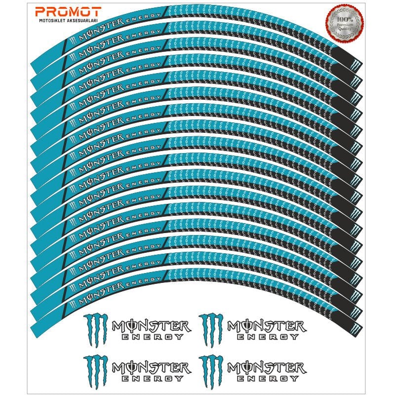 MONSTER TASARIM MOTOSİKLET JANT ŞERİDİ MODEL 8