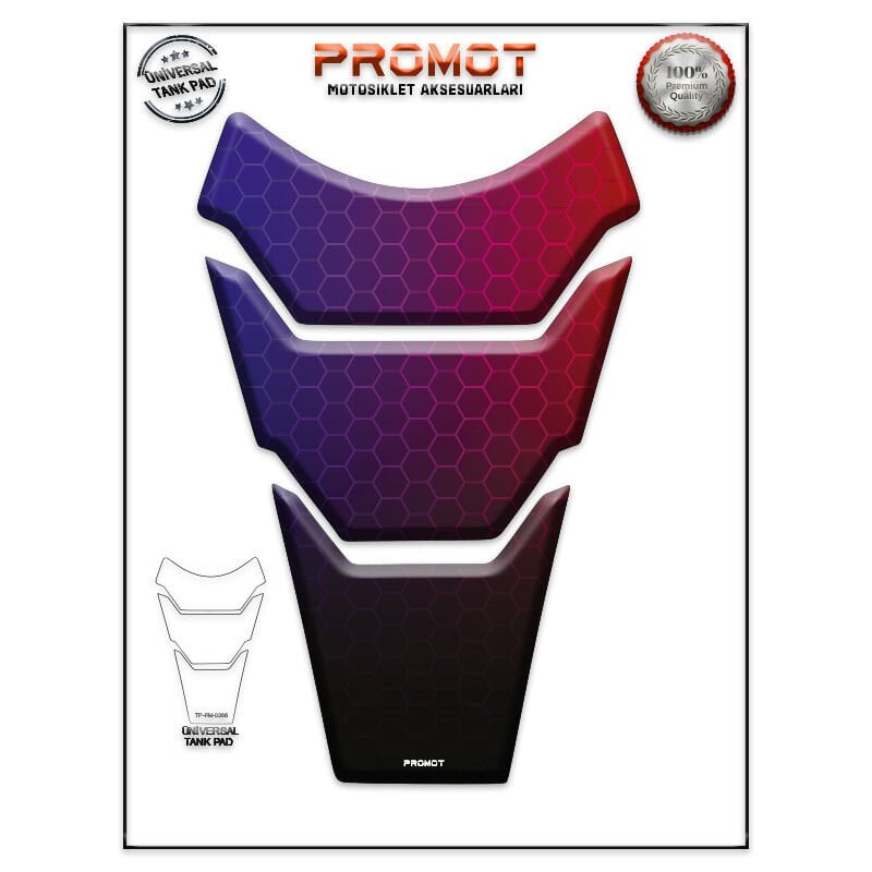 Universal Motosiklet Tank Pad 3D Sticker 0366