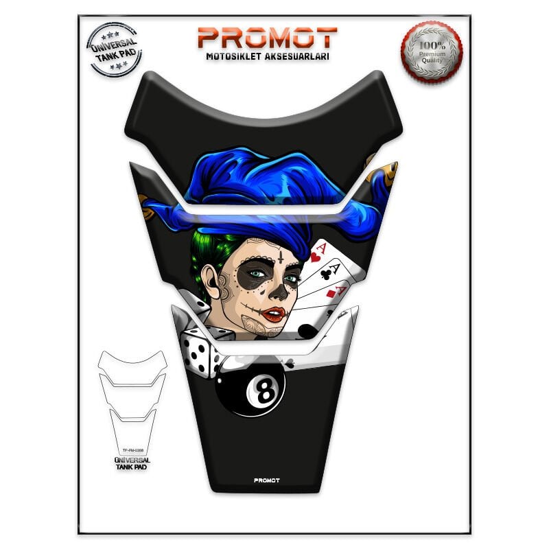 Universal Motosiklet Tank Pad 3D Sticker 0368