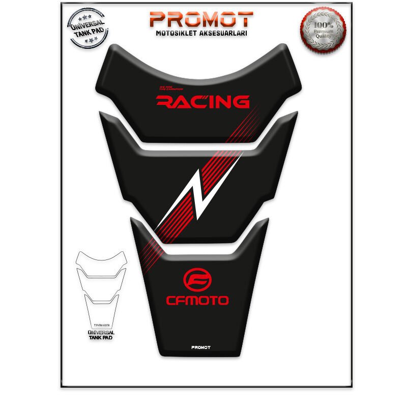 Universal Motosiklet Tank Pad 3D Sticker 0379