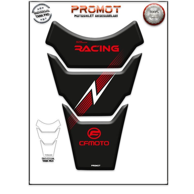 Universal Motosiklet Tank Pad 3D Sticker 0379