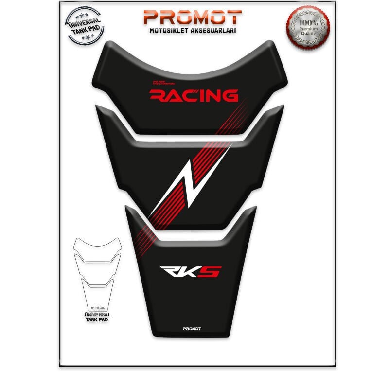 Universal Motosiklet Tank Pad 3D Sticker 0380