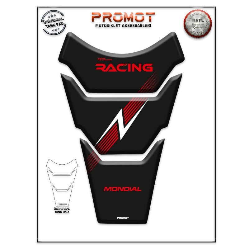 Universal Motosiklet Tank Pad 3D Sticker 0383