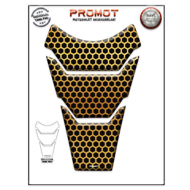 Universal Motosiklet Tank Pad 3D Sticker 0391