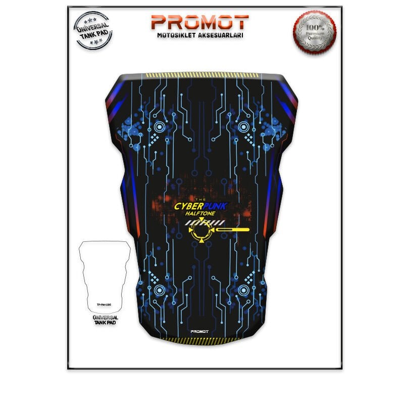 Universal Motosiklet Tank Pad 3D Sticker 0395