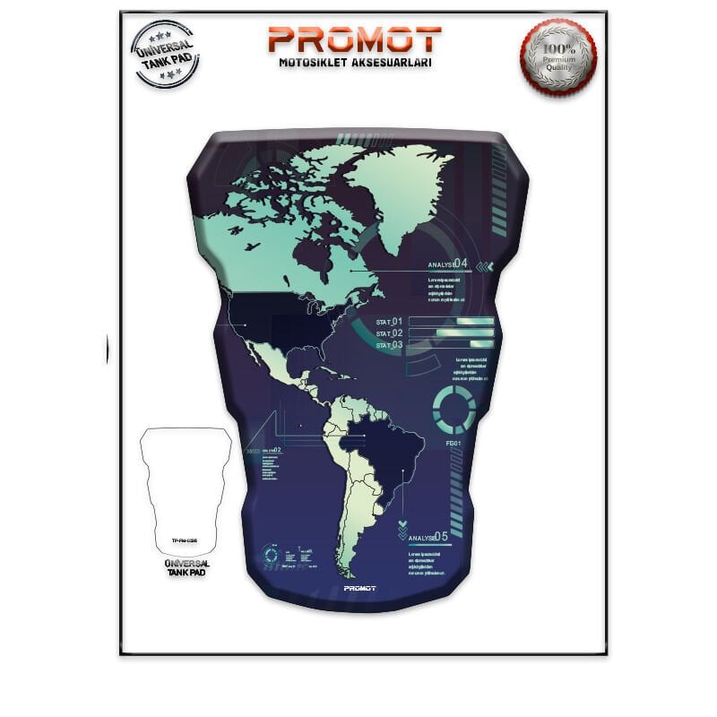 Universal Motosiklet Tank Pad 3D Sticker 0398