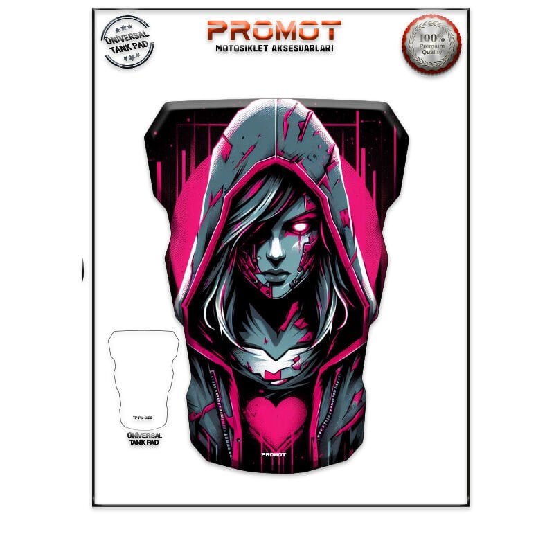 Universal Motosiklet Tank Pad 3D Sticker 0399