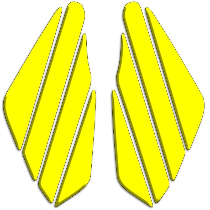 Universal Motosiklet Yan Pad 3D Sticker 008